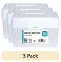 (3 pack) Desktop Storage Box, 3" x 5", White, Plastic Storage Organizer For Home & Office White