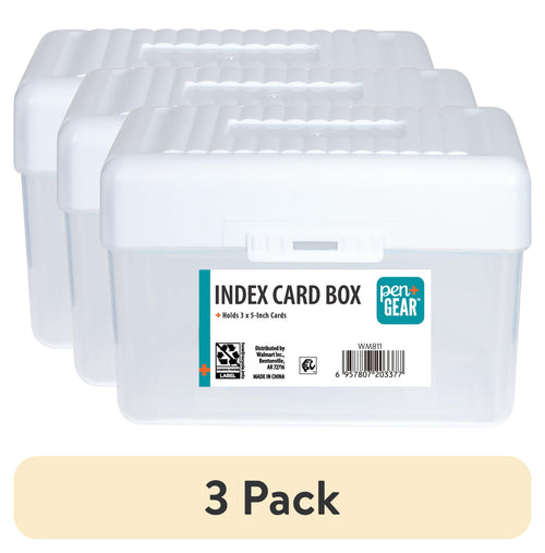 (3 pack) Desktop Storage Box, 3" x 5", White, Plastic Storage Organizer For Home & Office White