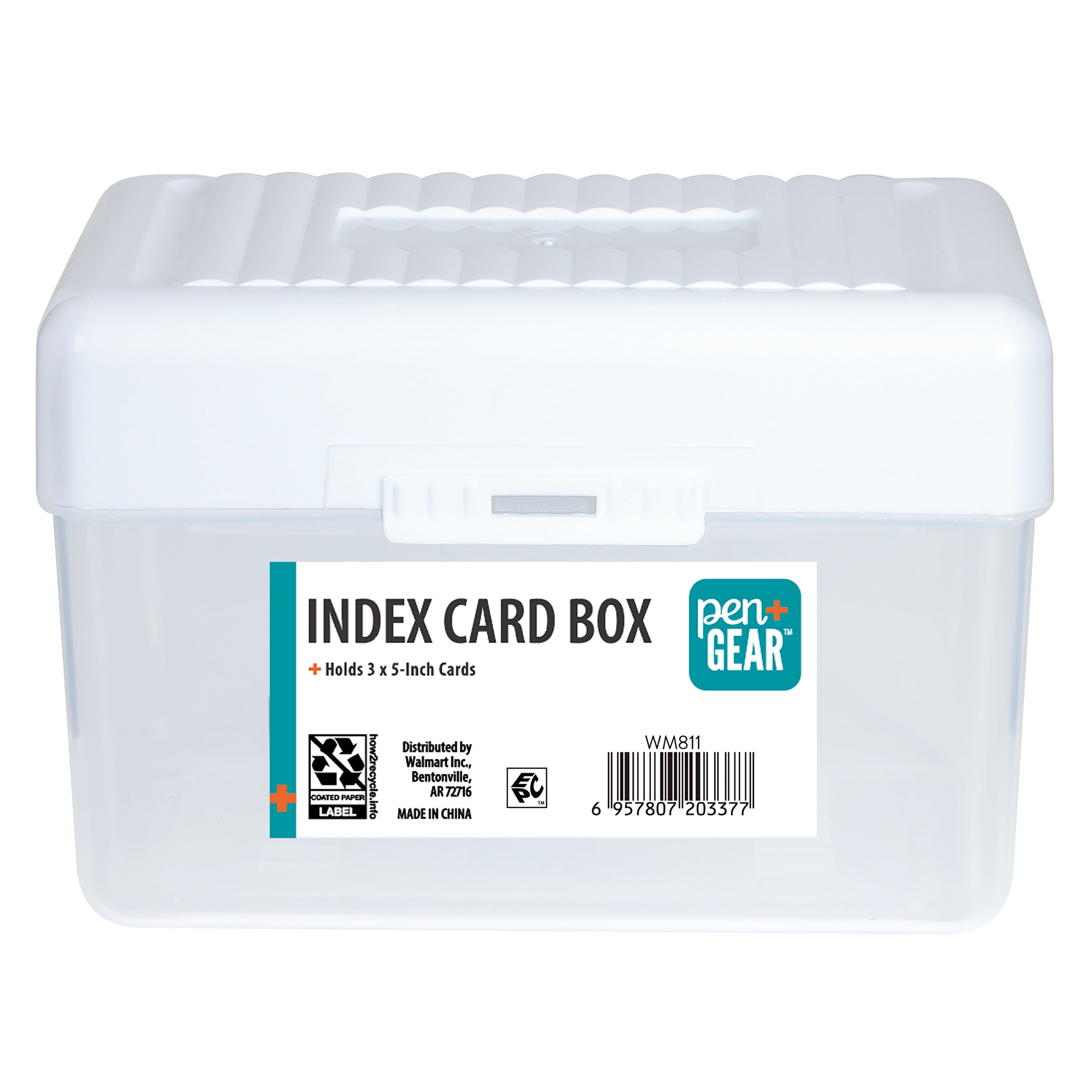 (3 pack) Desktop Storage Box, 3" x 5", White, Plastic Storage Organizer For Home & Office White - Image 2