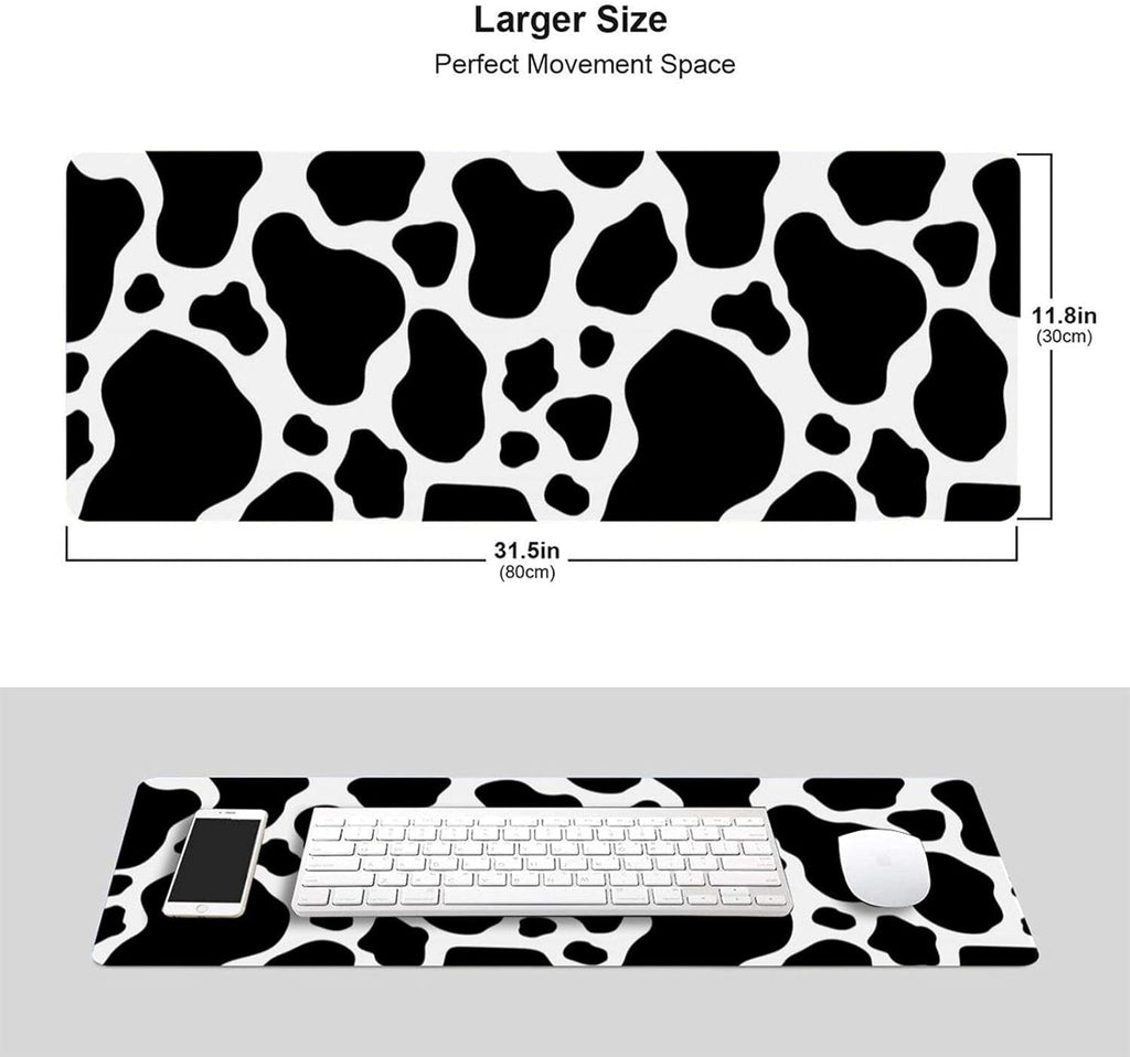 Cow Print Skin Gaming Mouse Pad Large XL Long Extended Pads Big Mousepad Keyboard Mouse Mat Desk Pad Home Office Deco... - Image 2