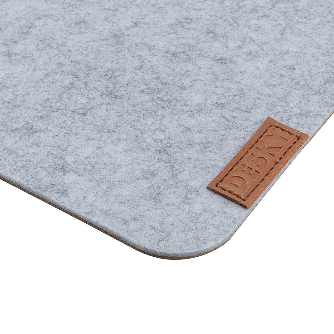 Cork/Felt Desk Pad - Medium 24.4X11.8 Inches / Light Gray - Image 3