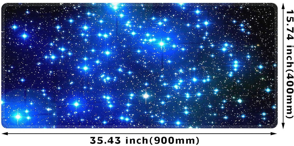 Extra Large Extended Gaming Desk Mat Non-Slip Rubber Pads Stitched Edges Mouse Pad 35.4 x 15.7 inch - Galaxy Stars - Image 6