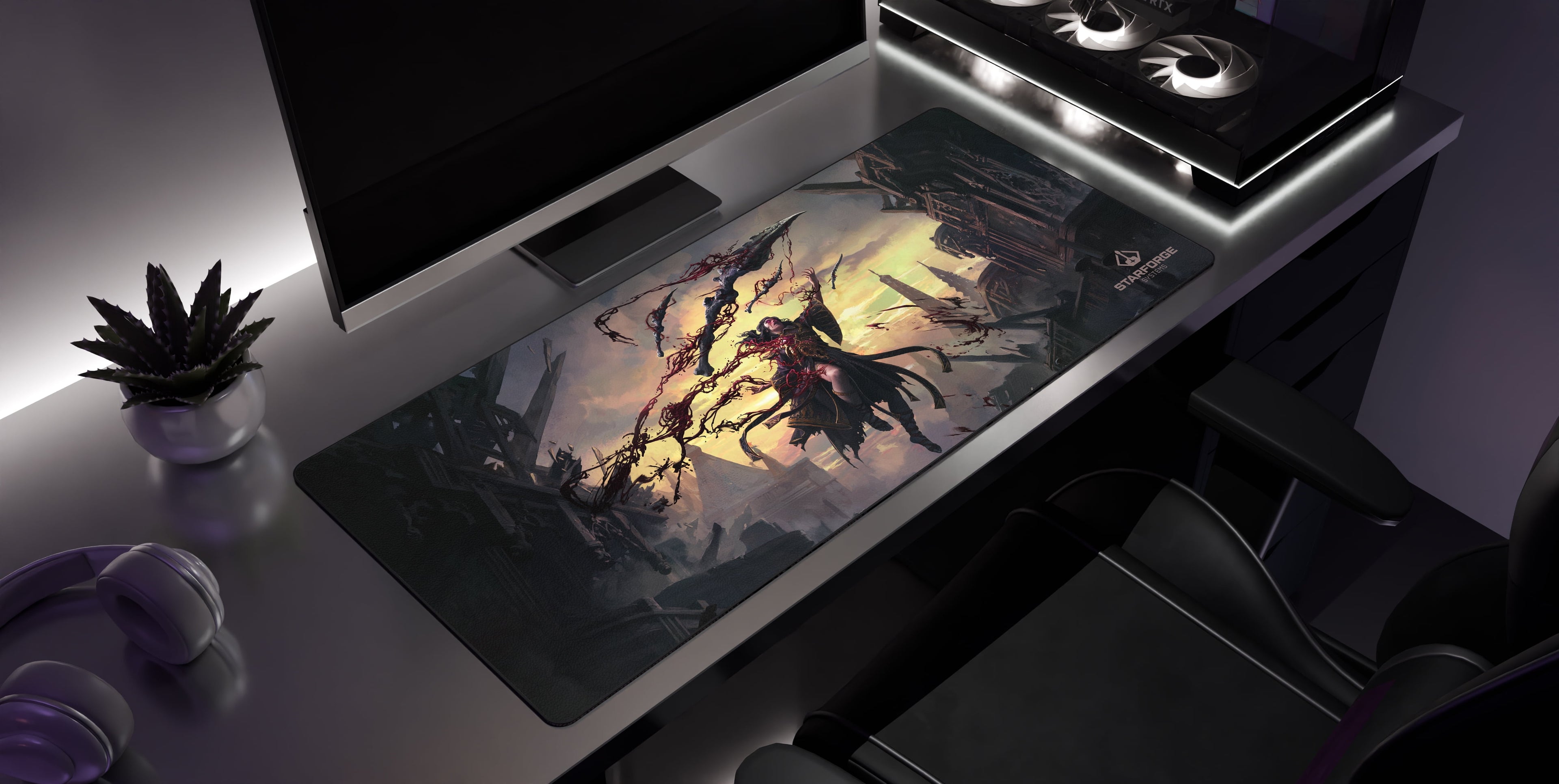 Blood Mage - Path of Exile 2 Gaming Desk Mat Large Extended Mouse & Keyboard Pad - Image 3