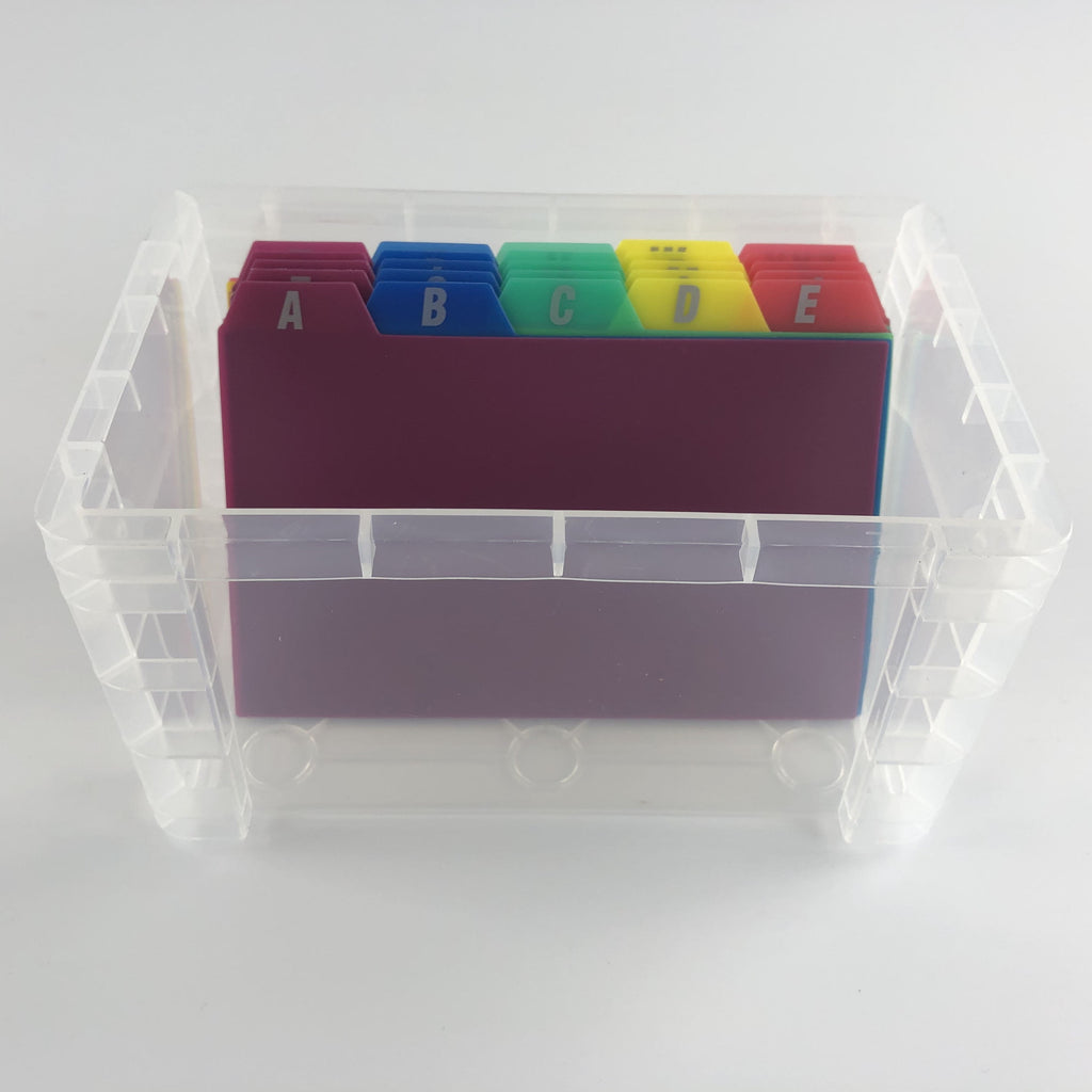 (2 pack) Plastic Index Card Box,Desktop Organizers - Image 4