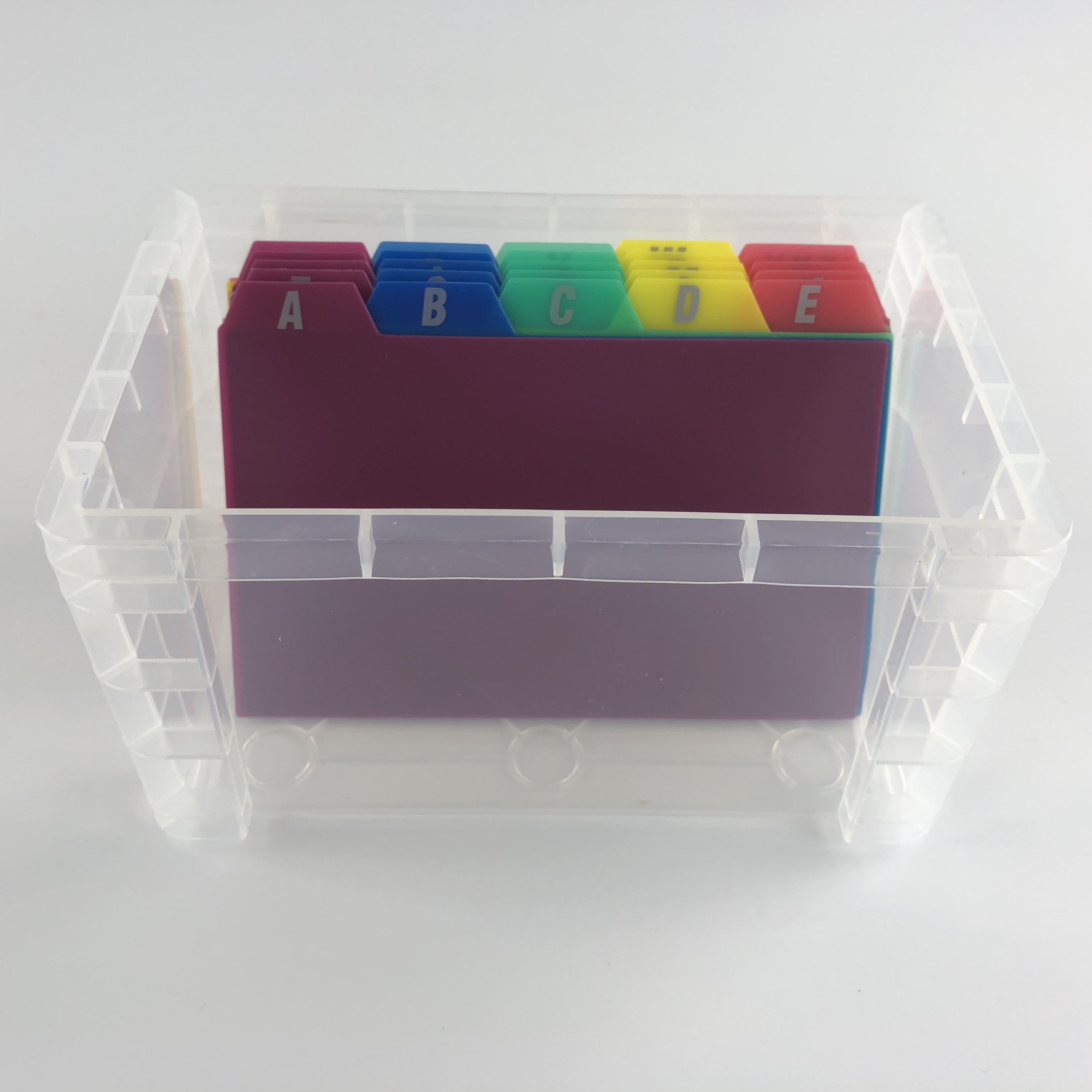 (2 pack) Plastic Index Card Box,Desktop Organizers - Image 4