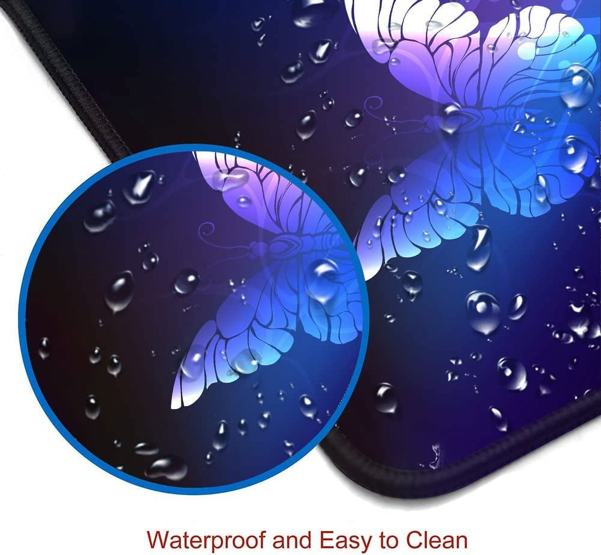 Gaming Mouse Pad, Large Mouse Pads for Women, Non-Slip Rubber Base Mousepad, Keyboard Mouse Mat, Desk Pad with Stitch... - Image 4