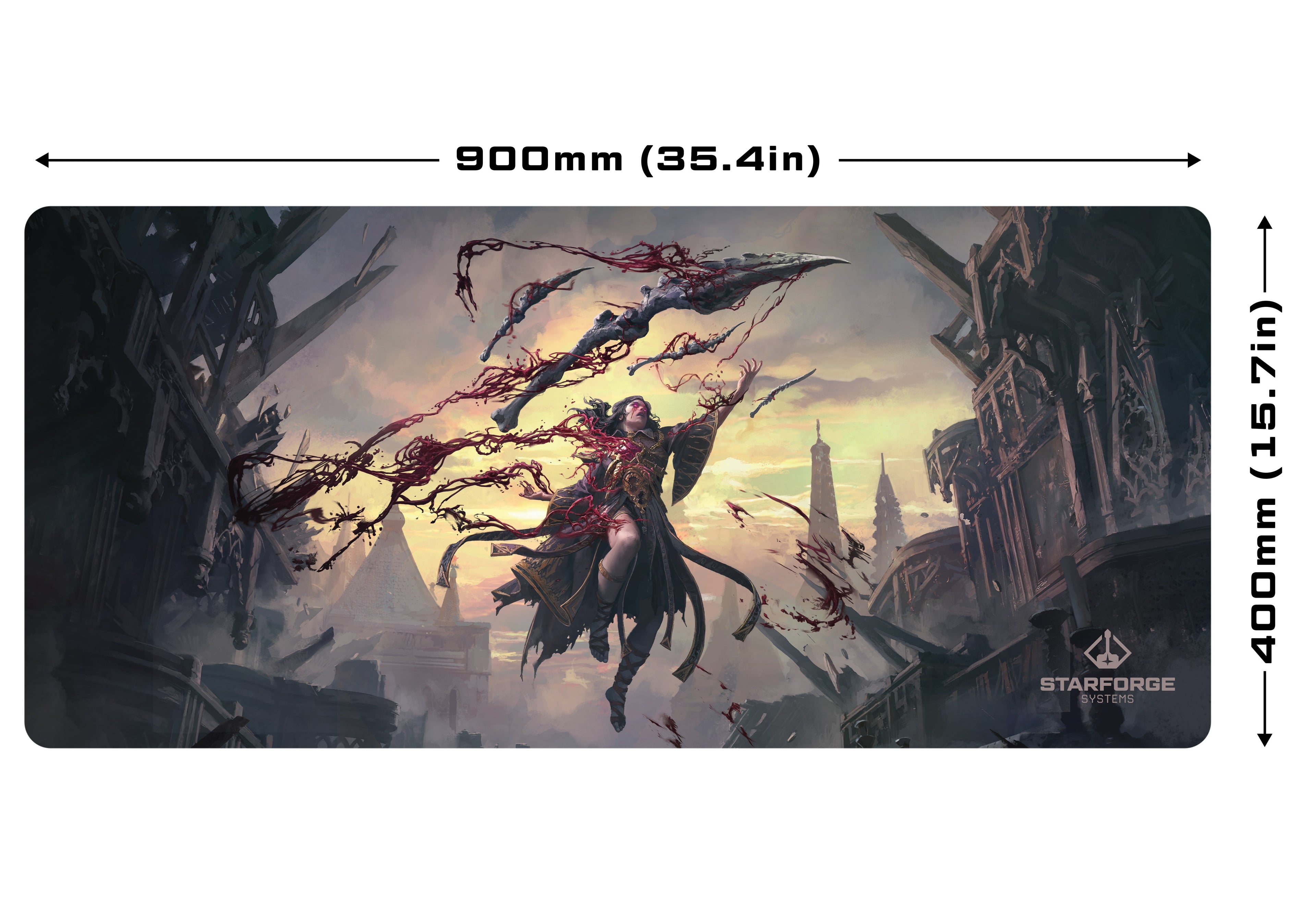 Blood Mage - Path of Exile 2 Gaming Desk Mat Large Extended Mouse & Keyboard Pad - Image 2