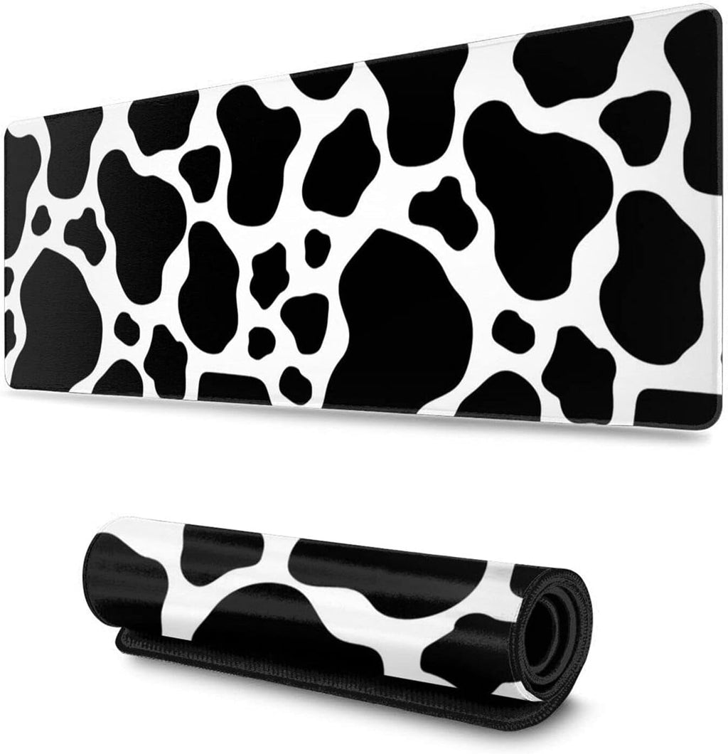 Cow Print Skin Gaming Mouse Pad Large XL Long Extended Pads Big Mousepad Keyboard Mouse Mat Desk Pad Home Office Deco...