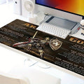 Faithgee Armor of God Ergonomic Mouse Pad, 31.5"x11.8 Inch, Non-Slip Rubber Desk Mat with Jesus Cross Design, Soft Comfortable Oblong Desk M