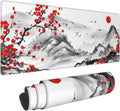Japanese Cherry Blossom Gaming Mouse Pad 31.5x11.8 Inch Watercolor Cherry Blossom Keyboard Mat Extended Large Non-Sli...