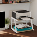 2-Tier Printer Stand for Desk with Storage, 17.3 x 11.8 Inch Wooden Desktop Organizer Shelf, 5-Minute Easy Assembly, ...