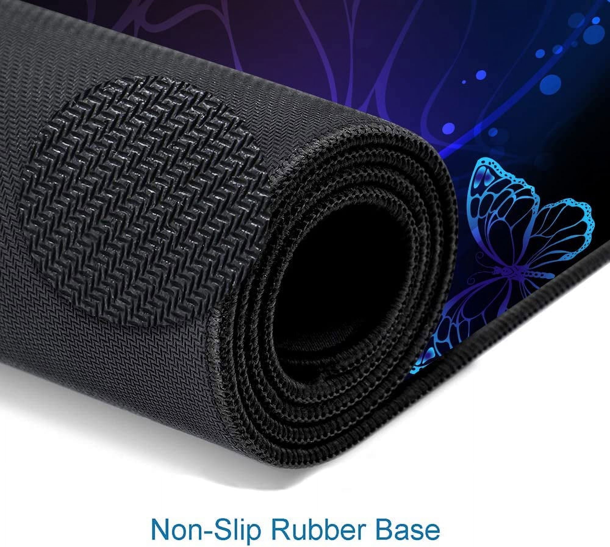 Gaming Mouse Pad, Large Mouse Pads for Women, Non-Slip Rubber Base Mousepad, Keyboard Mouse Mat, Desk Pad with Stitch... - Image 5