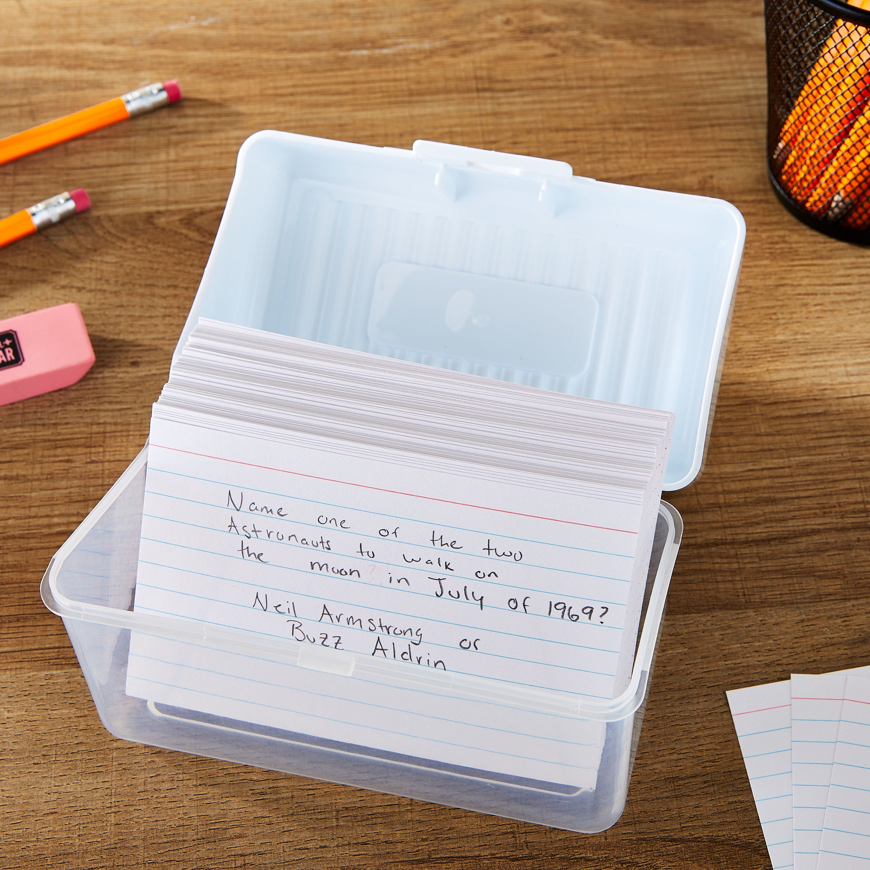 (3 pack) Desktop Storage Box, 3" x 5", White, Plastic Storage Organizer For Home & Office White - Image 3