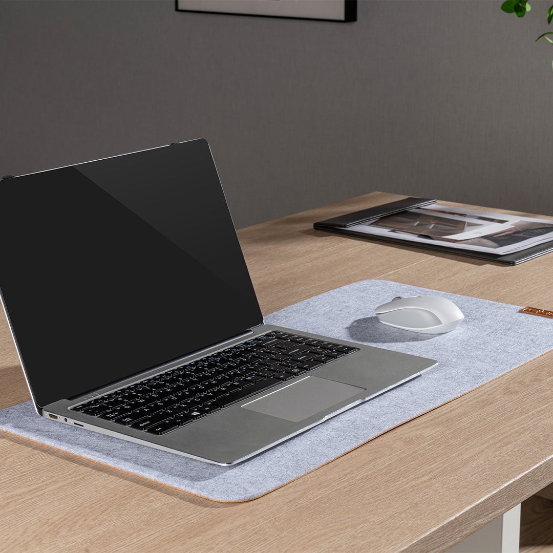 Cork/Felt Desk Pad - Medium 24.4X11.8 Inches / Light Gray - Image 2