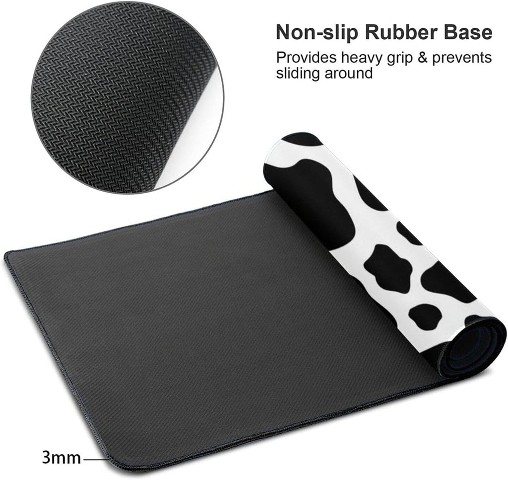 Cow Print Skin Gaming Mouse Pad Large XL Long Extended Pads Big Mousepad Keyboard Mouse Mat Desk Pad Home Office Deco... - Image 3