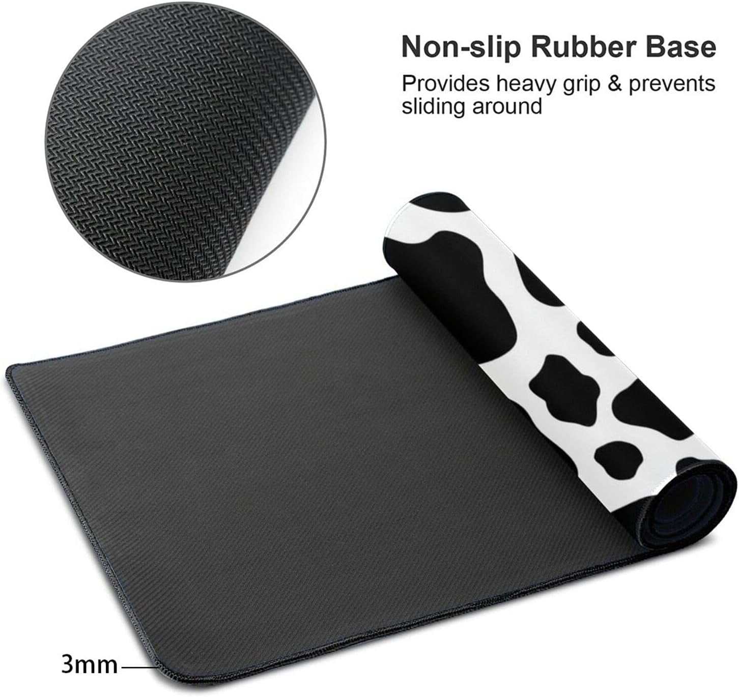 Cow Print Skin Gaming Mouse Pad Large XL Long Extended Pads Big Mousepad Keyboard Mouse Mat Desk Pad Home Office Deco... - Image 3